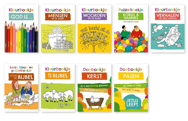 | Kennismakingsset / 9 kleur- doe- en puzzelboekjes